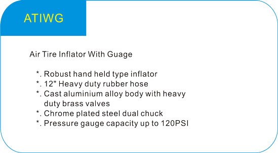 Air Tire Inflator With Guage